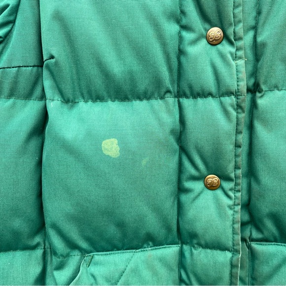 Vintage Eddie Bauer Goose Down Green Snap Button Puffer Coat Jacket - Picture 6 of 12